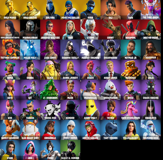 FORTNITE ACCOUNT WITH +60 SKINS (ALL PLATFORMS)