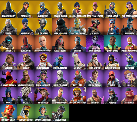 FORTNITE ACCOUNT WITH DARK KNIGHT +40 SKINS (ALL PLATFORMS)