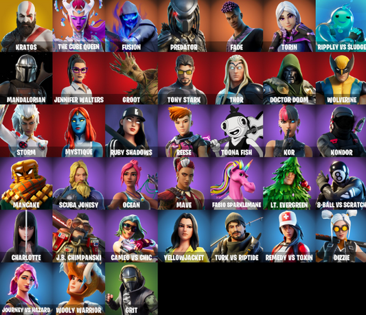 FORTNITE ACCOUNT WITH KRATOS +40 SKINS (ALL PLATFORMS)